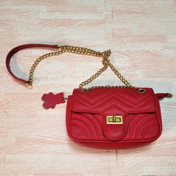 LTL London Valentina Handbag-Red - Picture 2 of 9
